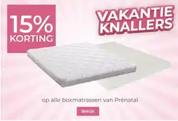 Prenatal op alle boxmatrassen van Prénatal aanbieding