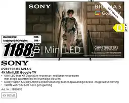 MediaMarkt Bekijk Sony 4K MiniLED Google TV aanbieding
