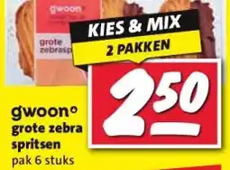 Nettorama gwoonº grote zebra spritsen aanbieding