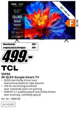 MediaMarkt Bekijk TCL 4K QLED Google Smart TV aanbieding