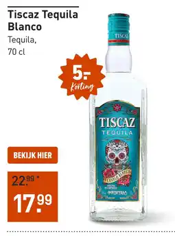 Gall & Gall Tiscaz Tequila Blanco aanbieding