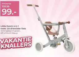 Prenatal Little Dutch 4 in 1 twee- en driewieler fiets aanbieding