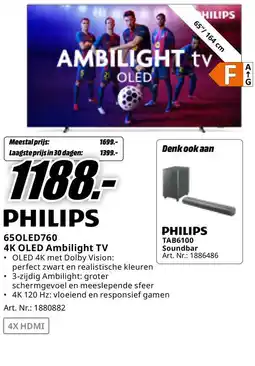 MediaMarkt Bekijk Philips 4K OLED Ambilight TV aanbieding