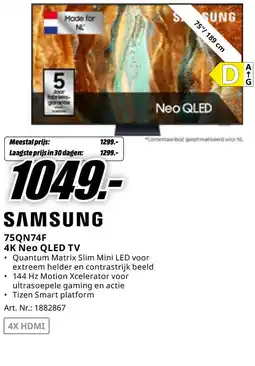 MediaMarkt Bekijk Samsung 4K Neo QLED TV aanbieding