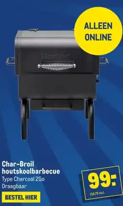 Makro Char-Broil houtskoolbarbecue aanbieding