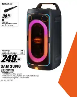 MediaMarkt Bekijk Samsung Partyspeaker aanbieding