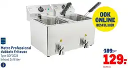Makro Metro Professional dubbele friteuse aanbieding