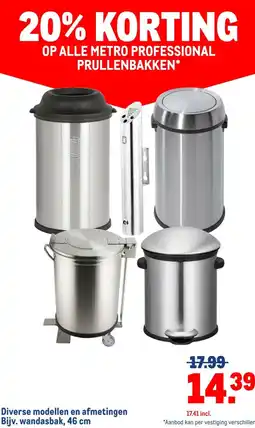 Makro OP ALLE METRO PROFESSIONAL PRULLENBAKKEN aanbieding