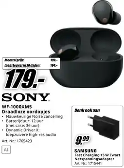 MediaMarkt Bekijk Sony Draadloze oortjes aanbieding
