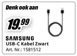 MediaMarkt Bekijk Samsung USB-C kabel Zwart aanbieding
