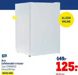 Makro Aro tafelmodel vriezer aanbieding