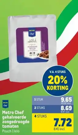 Makro Metro Chef gehalveerde zongedroogde tomaten aanbieding