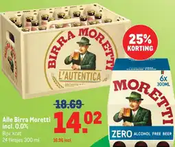 Makro Alle Birra Moretti incl. 0.0% aanbieding