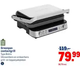 Makro Greenpan contactgrill aanbieding