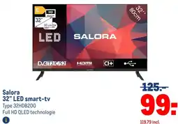 Makro Salora 32 LED smart-tv aanbieding