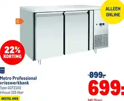 Makro Metro Professional vrieswerkbank aanbieding