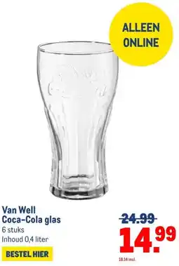 Makro Van Well Coca-Cola glas aanbieding