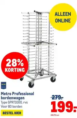 Makro Metro Professional bordenwagen aanbieding