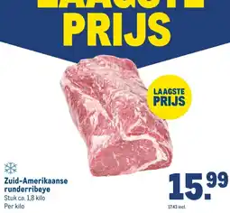 Makro Zuid-Amerikaanse runderribeye aanbieding