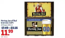 Makro Hertog Jan of Bud krat incl. 0.0% aanbieding