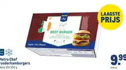 Makro Metro Chef runderhamburgers aanbieding