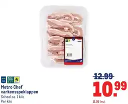 Makro Metro Chef varkensspeklappen aanbieding