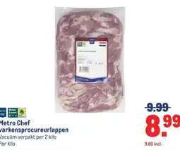 Makro Metro Chef varkensprocureurlappen aanbieding