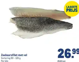 Makro Zeebaarsfilet met vel aanbieding
