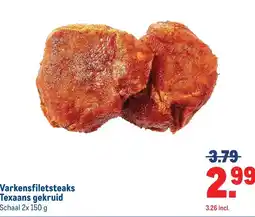 Makro Varkensfiletsteaks Texaans gekruid aanbieding