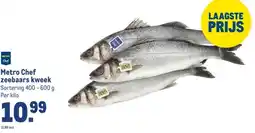 Makro Metro Chef zeebaars kweek aanbieding