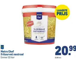 Makro Metro Chef frituurvet neutraal aanbieding