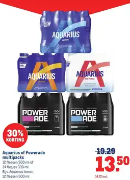 Makro Aquarius of Powerade multipacks aanbieding