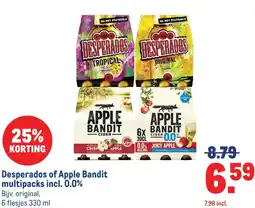 Makro Desperados of Apple Bandit multipacks incl. 0.0% aanbieding