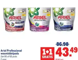 Makro Ariel Professional wasmiddelpods aanbieding