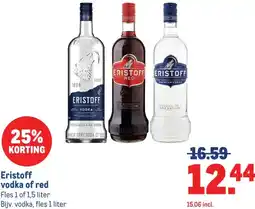 Makro Eristoff vodka of red aanbieding
