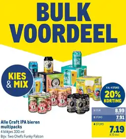 Makro Alle Craft IPA bieren multipacks aanbieding