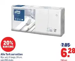 Makro Alle Tork servetten aanbieding