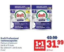 Makro Dreft Professional vaatwascapsules aanbieding
