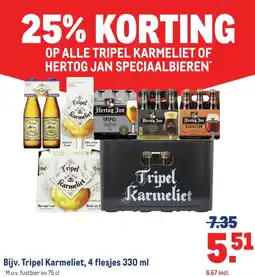 Makro OP ALLE TRIPEL KARMELIET OF HERTOG JAN SPECIAALBIEREN* aanbieding