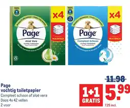 Makro Page vochtig toiletpapier aanbieding