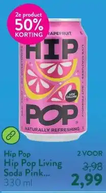 Holland & Barrett Hip Pop Living Soda Pink Grapefruit aanbieding