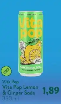 Holland & Barrett Vita Pop Lemon & Ginger Soda aanbieding