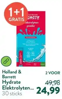 Holland & Barrett Hydrate Elektrolytenpoeder Framboossmaak - 30 sticks aanbieding