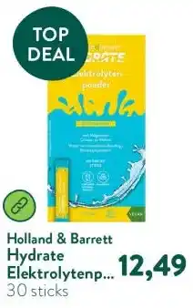 Holland & Barrett Hydrate Elektrolytenpoeder Citroensmaak - 30 sticks aanbieding