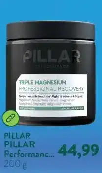 Holland & Barrett PILLAR Performance Triple Magnesium Professional Recovery Poeder Citroen & Limoen aanbieding