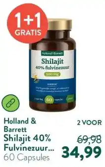 Holland & Barrett Shilajit 40% Fulvinezuur 500mg aanbieding