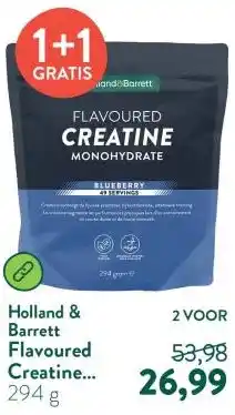 Holland & Barrett Flavoured Creatine Monohydraat Blueberry - 294g aanbieding