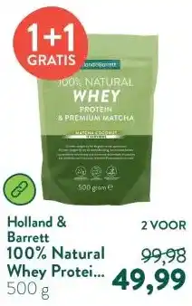 Holland & Barrett 100% Natural Whey Protein & Premium Matcha aanbieding