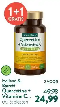 Holland & Barrett Quercetine + Vitamine C 250mg + 700mg aanbieding