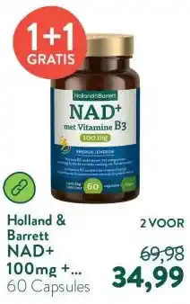 Holland & Barrett NAD+ 100mg + Vitamine B3 aanbieding